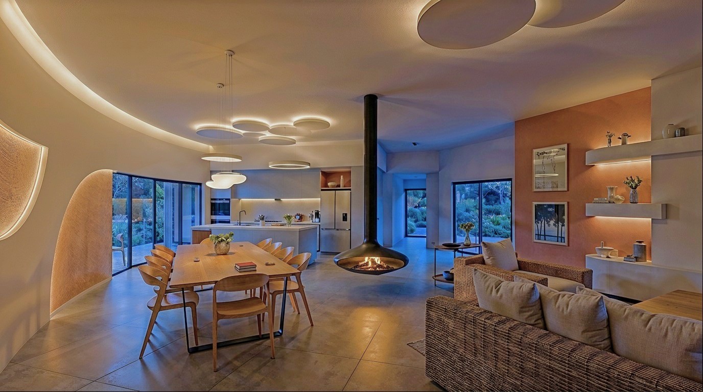 Salon Villa Bourail, aménagement intérieur à Bourail